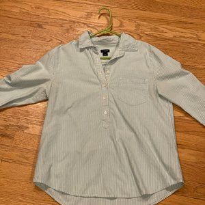 J. Crew Half Button Up Women's Shirt (Size Medium)